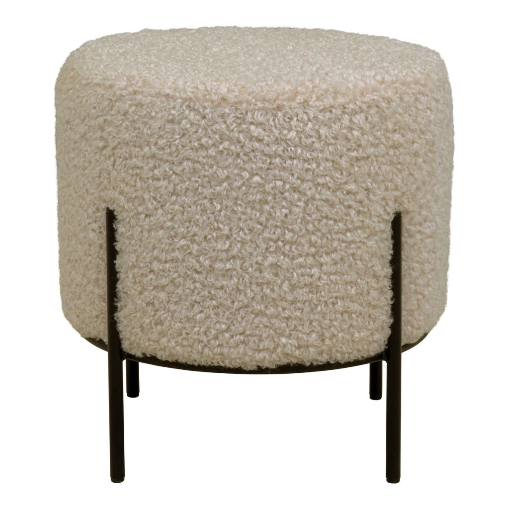 Pouf Alford, Beige, Poliestere, 35,5x35,5x37 cm