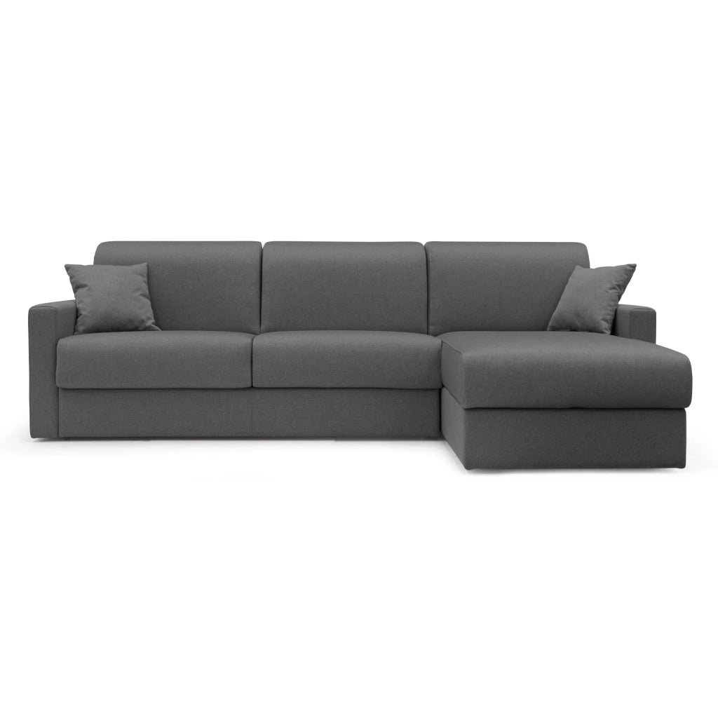 Chris Divano letto angolare 5 posti in tessuto impermeabile T13 268 cm Destro (mat 140x197) antracite