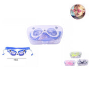 Trade Shop - Occhialini Occhiali Nuoto Con Tappi Piscina Mare Sport Estate Bambini 14cm 71558 -