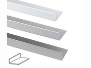 PROFILO ANGOLI DIVERSI IN ALLUMINIO- - mm.40x15 mt.1 argento - 5 pezzi