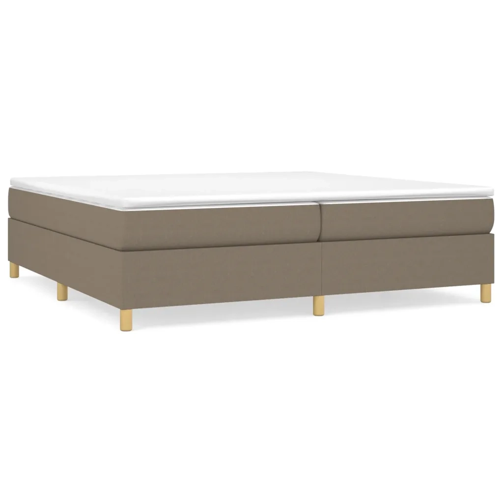 Letto matrimoniale | Letto per adulti | Struttura Letto a Rete a Molle Tortora 200x200 cm in Tessuto