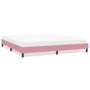 Giroletto senza Materasso-Struttura Letto Rosa 200x220 cm Velluto