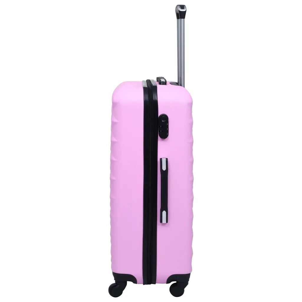 Set Valigie Trolley a Custodia Rigida 2 pz Rosa in ABS 92429