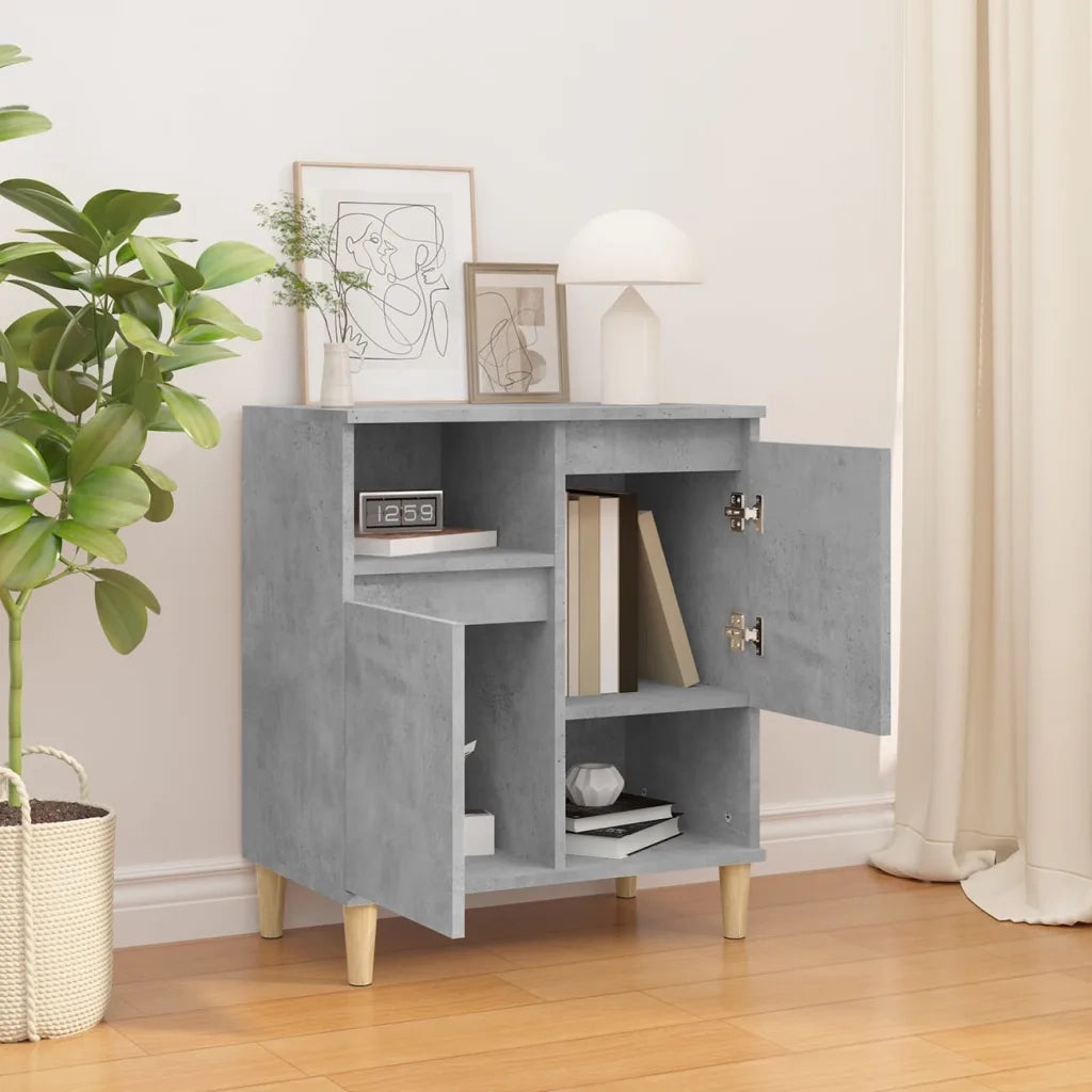 Credenza-Buffet-Armadio da cucina Grigio Cemento 60x35x70 cm in Legno Multistrato 655346