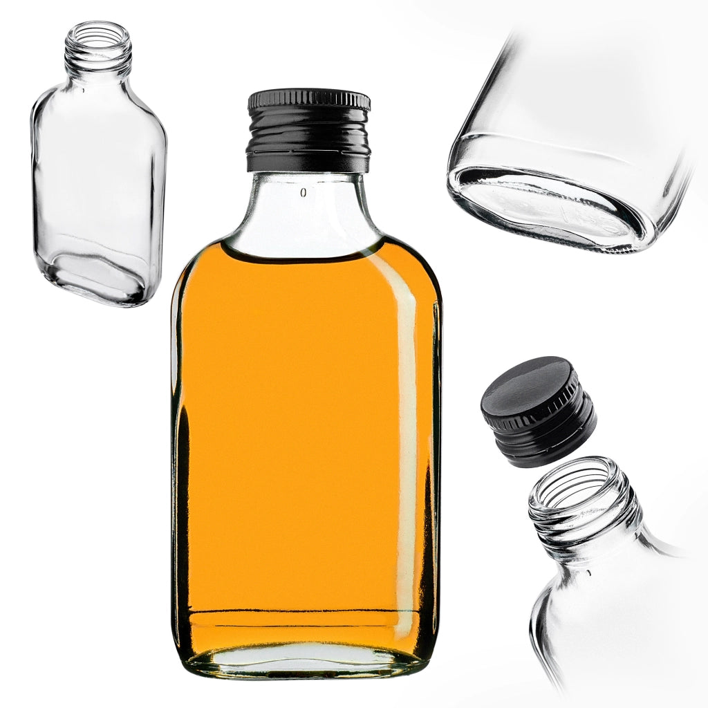 KADAX Flask Bottle 100ml Con Tappo Nero 10pz.