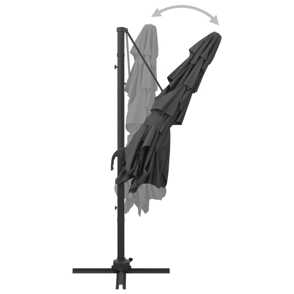 Ombrellone a 4 Livelli Palo in Alluminio 250x250 cm Antracite 313822