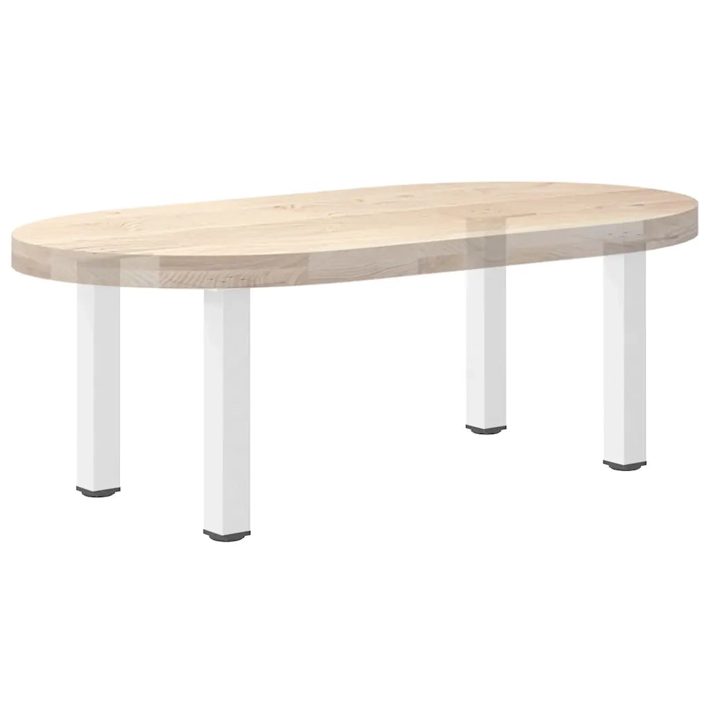 Gambe per Tavolino da Caffè 4 pz Bianche 30-32 cm Acciaio 4012449
