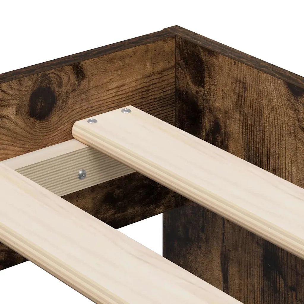 Struttura del letto-Giroletto Rovere fum¨¦ 90 x 200 cm Legno multistrato 753304