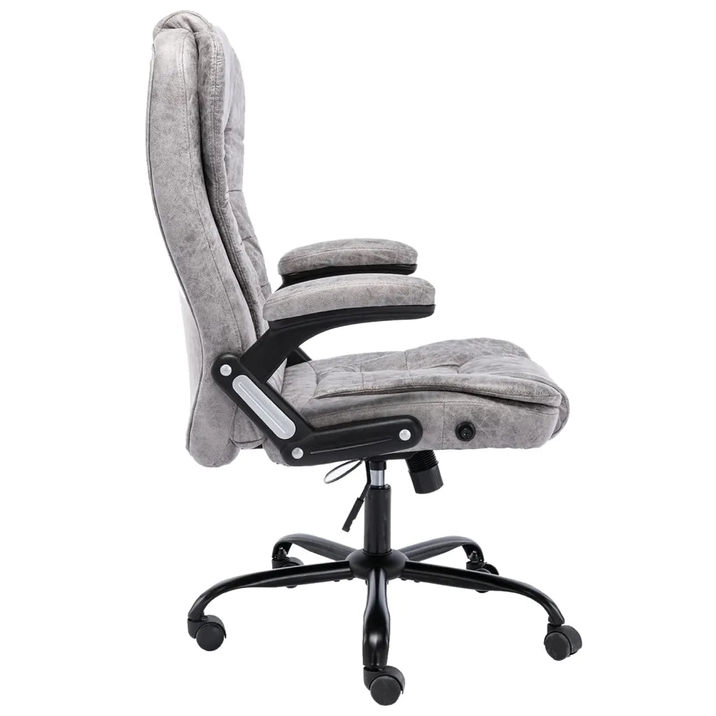 Sedia da Ufficio | Sedia da Gaming Grigio Chiaro in Scamosciato