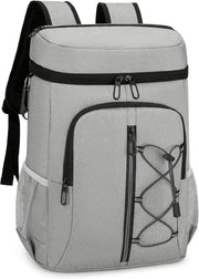 Zak da picnic 15L con apripittatelle, sacchetto impermeabile da picnic, sacchetto da picnic e borsa da pranzo per lavoro, brevi viaggi, picnic, barbecue, campeggio e scuola (grigio chiaro)