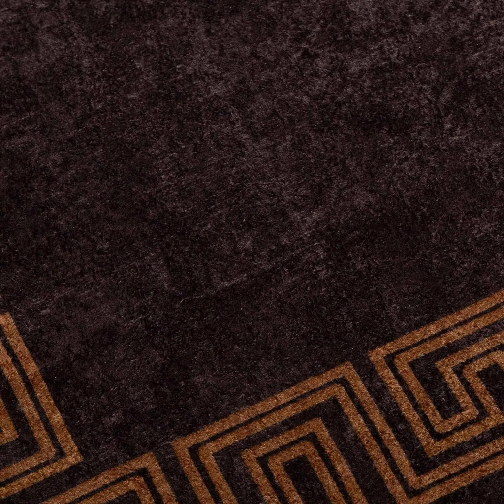 Runner Tappeto MARSA Nero 100 x 250 cm Poliestere e PVC 42023295