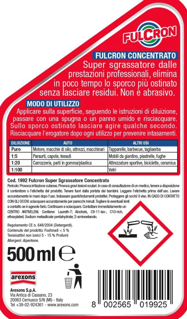AREXONS FULCRON SGRASSANTE 500 ML- 1,0 pz