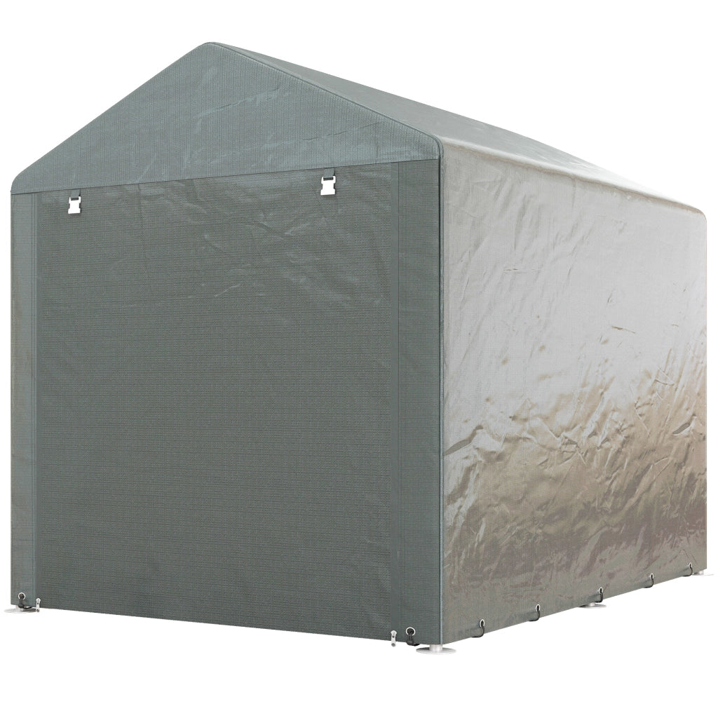 Tenda da giardino per biciclette 1,6x2,2x1,7 m ¨C zephmum ¨C grigio chiaro impermeabile anti-UV