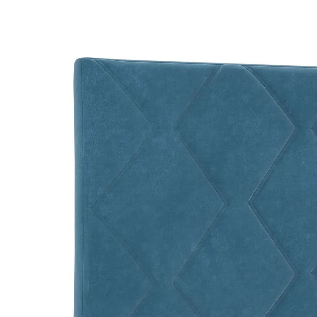Letto a molle con testiera Blu Scuro 90 x 200 cm Velluto 3344985