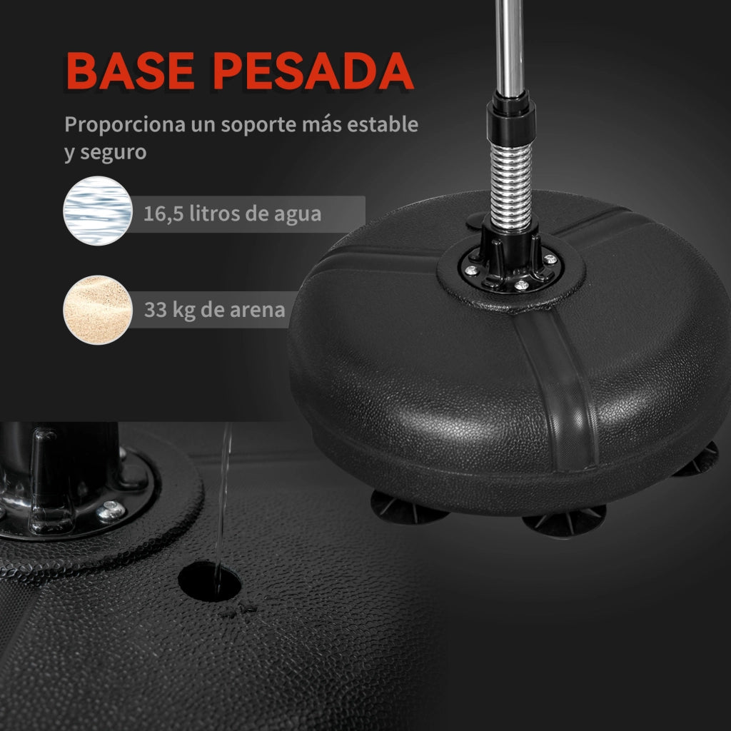 Saco da Boxe con Base Regolabile in Altezza ¨C zephmum ¨C Nero ?45x133-151 cm