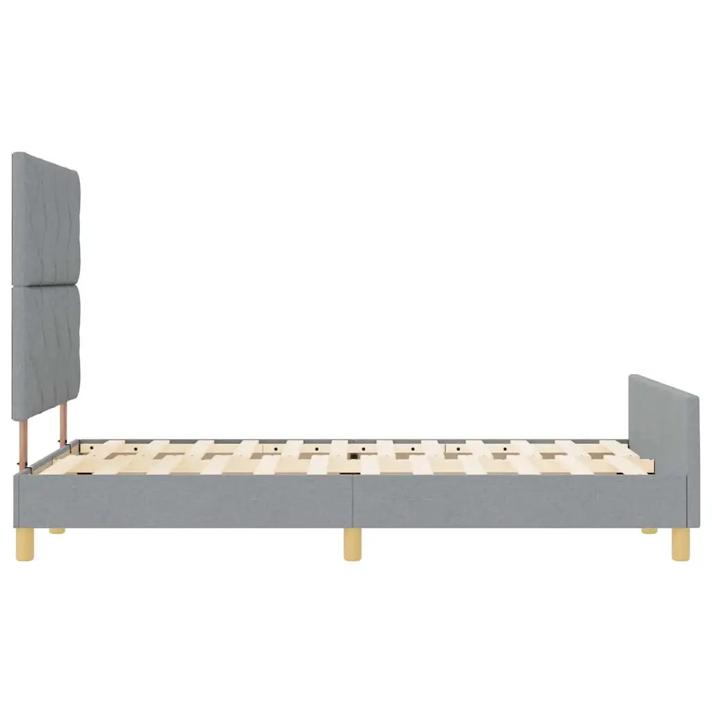 Letto matrimoniale | Letto per adulti | Struttura del letto Grigio chiaro 120 x 200 cm Tessuto
