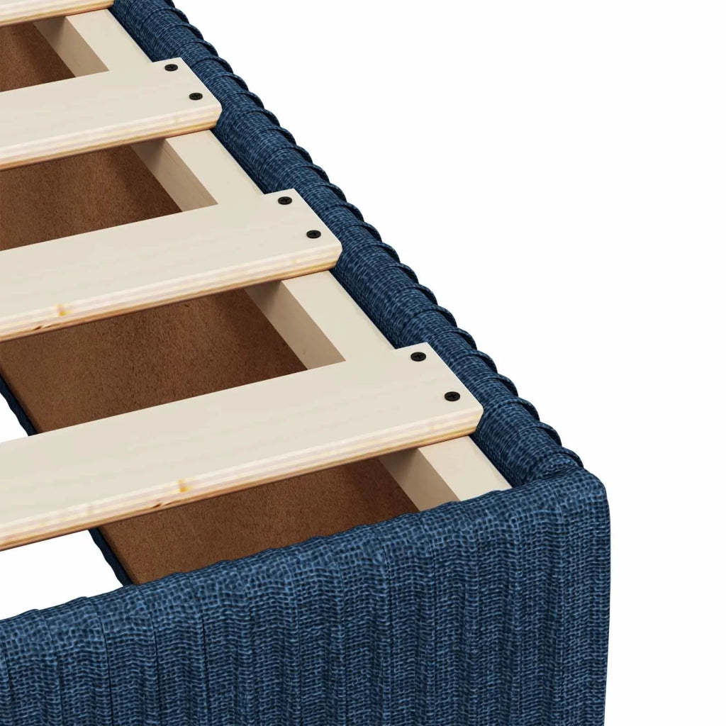 Letto box spring con materasso Blu 120 x 200 cm Tessuto 3451453