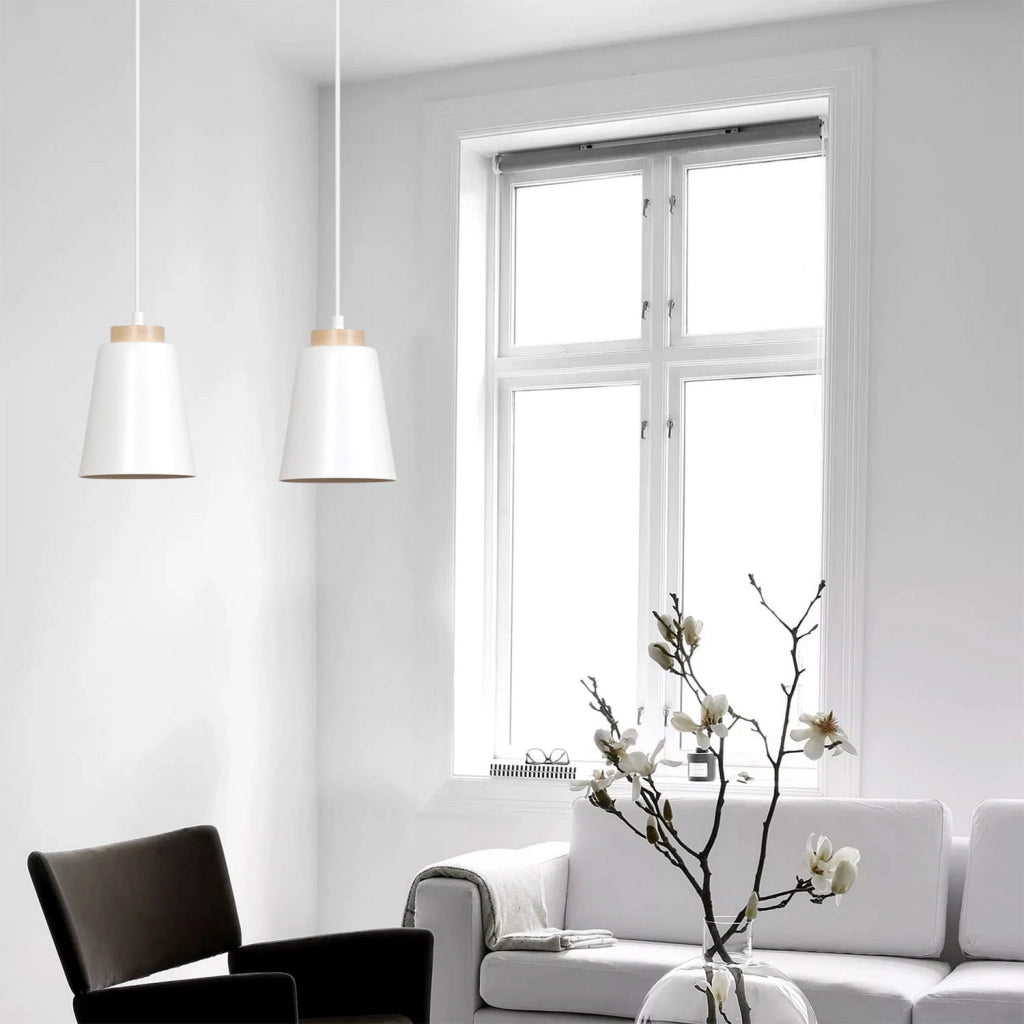 Lampada a sospensione Emibig Bolero bianca E27 Ø14cm