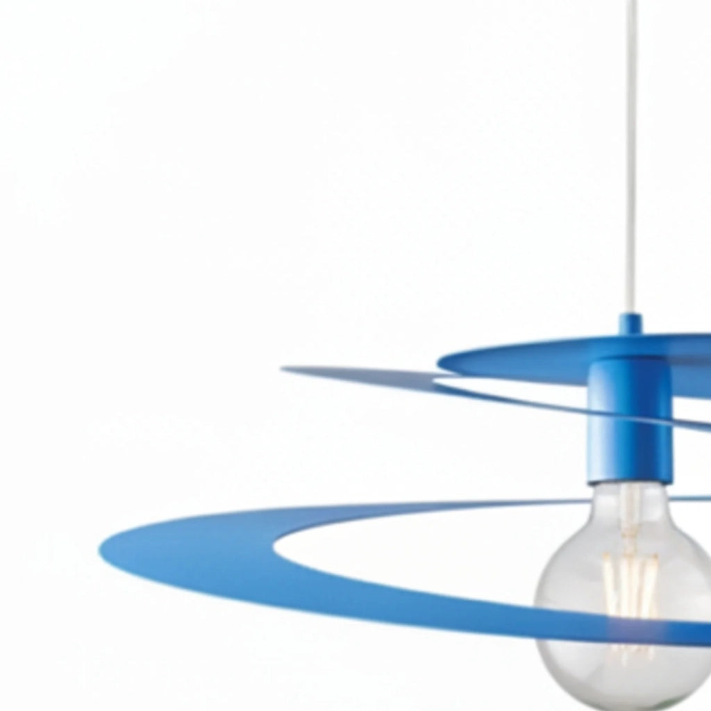 Sospensione Spring 1 Luce Blu Altezza Regolabile Luceart Design