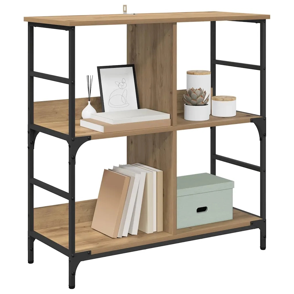 Libreria-Scaffale per Libri-Mobile di Stoccaggio rovere artigianale 78.5 x 33 x 82 cm Legno multistrato