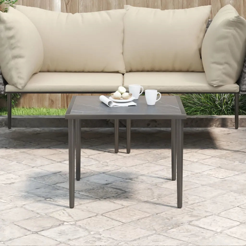 Tavolo da Giardino | Tavolino da esterno Grigio 48x48x37 cm in Acciaio