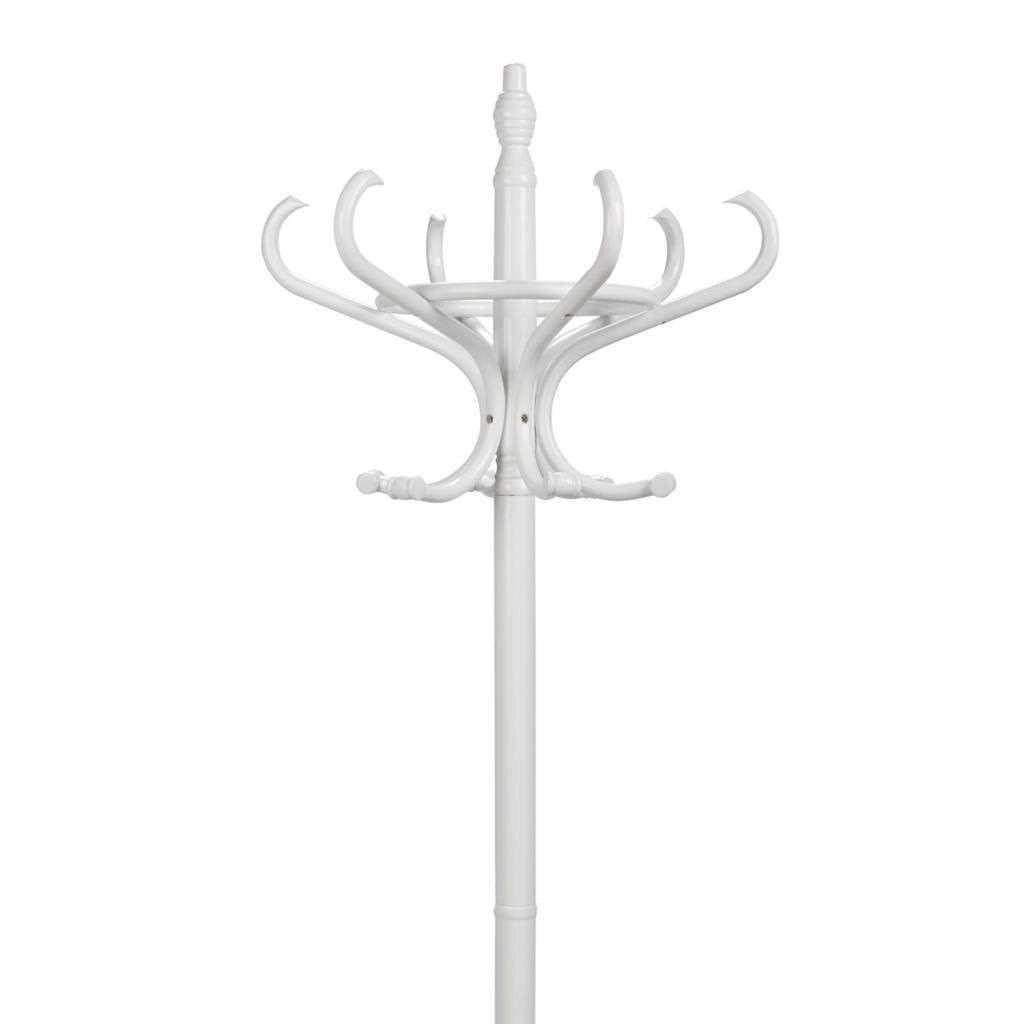 Perchero de pie de madera blanco 53x39x187hcm