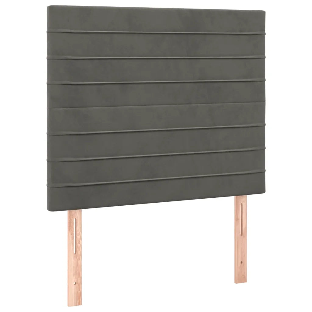 Testiera a LED Grigio Scuro 80x5x118/128 cm in Velluto 3122595
