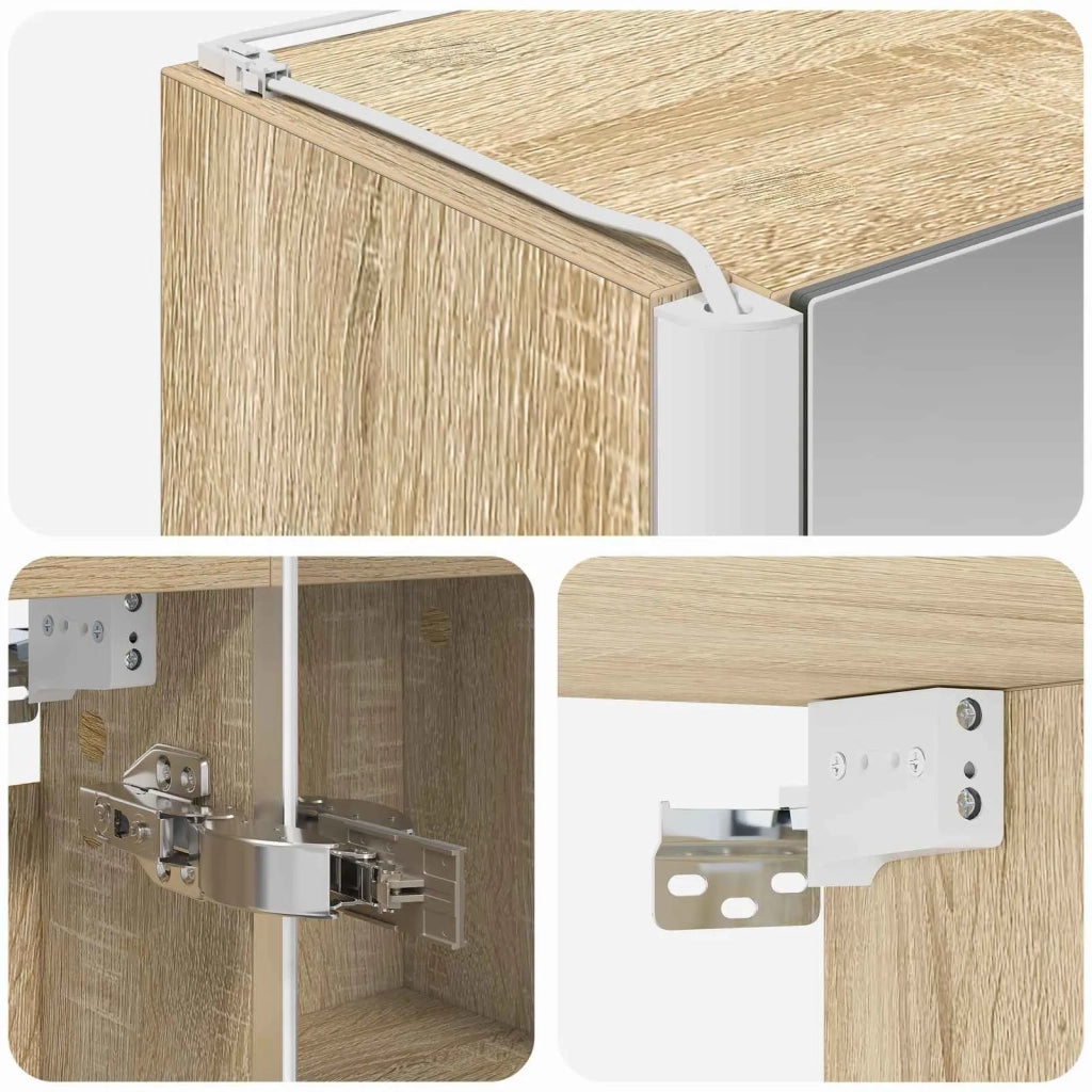 Mobiletto per specchio da bagno Rovere Sonoma 889241