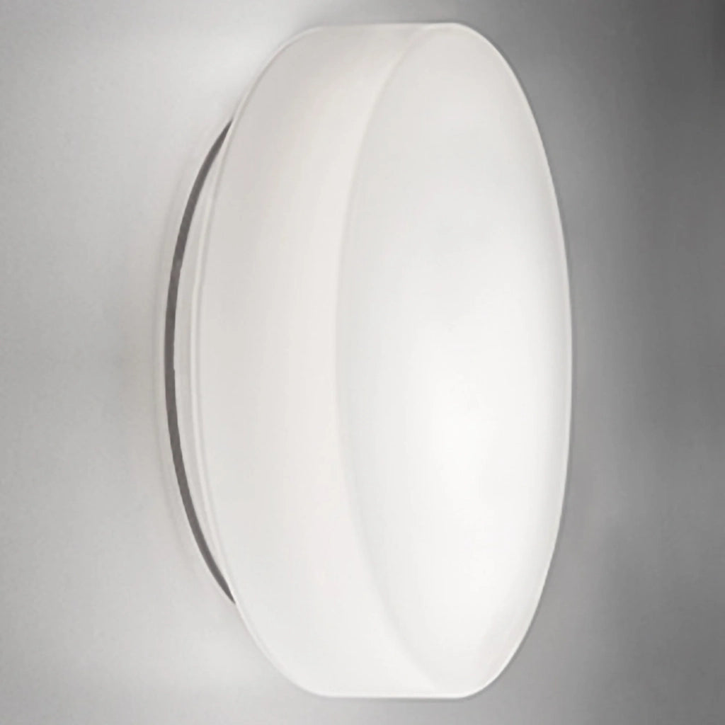 Drum parete/soffitto ø.300x100mm. sensor 11,5w led 3000k-ip44-bas.neutra,vtr.b.co