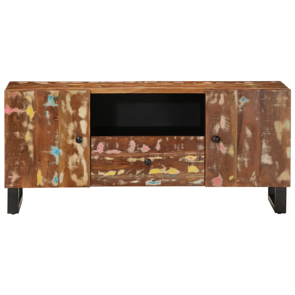 Mobile TV | Armadietto TV | Mobile Porta TV 105x33,5x46cm Legno Massello Recupero e Multistrato