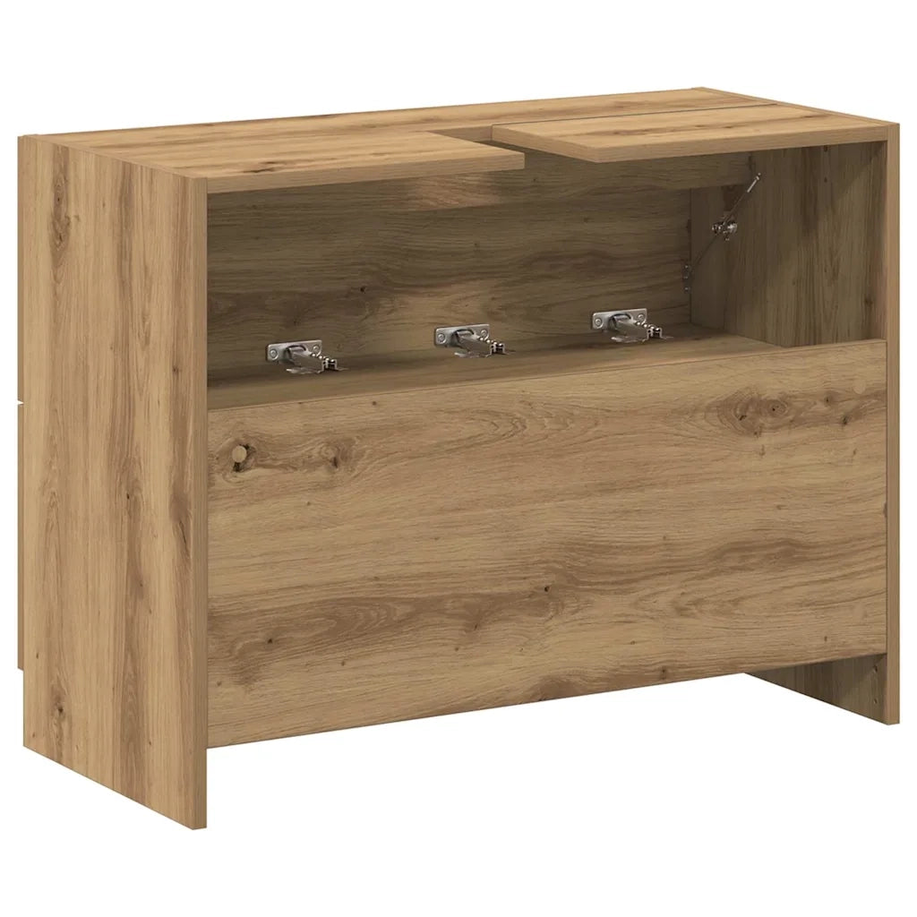 Mobile da Bagno | Armadio da bagno con cassetto Rovere artigianale 78 x 37 x 59 cm