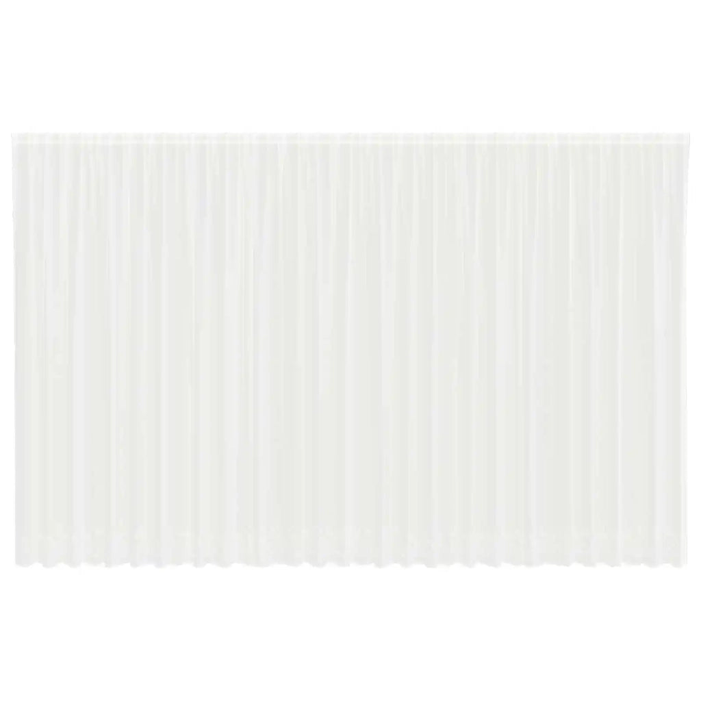 Tenda in Pizzo con tende Bianco 280 x 750 cm Poliestere 4107954