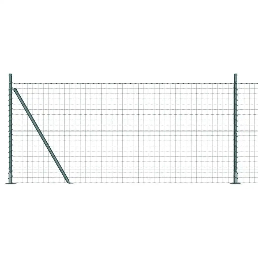 Recinzione da Giardino | Recinzione con Posto Verde 1 x 10 m Acciaio e PVC