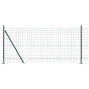 Recinzione da Giardino | Recinzione con Posto Verde 1 x 10 m Acciaio e PVC