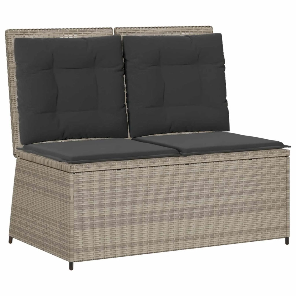 Panchina da giardino Grigio chiaro polyrattan 3394472