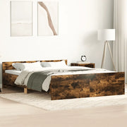 Giroletto con Testiera e Pediera Rovere Fumo 120x200 cm