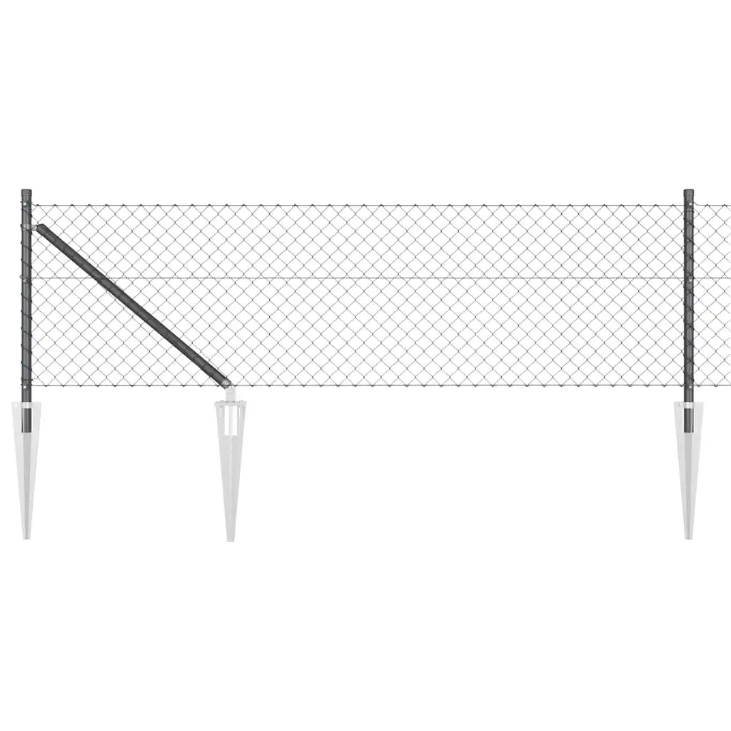 Palo della recinzione Grigio 10 x 0,4 m (maglia 40 x 40 mm) 3351174