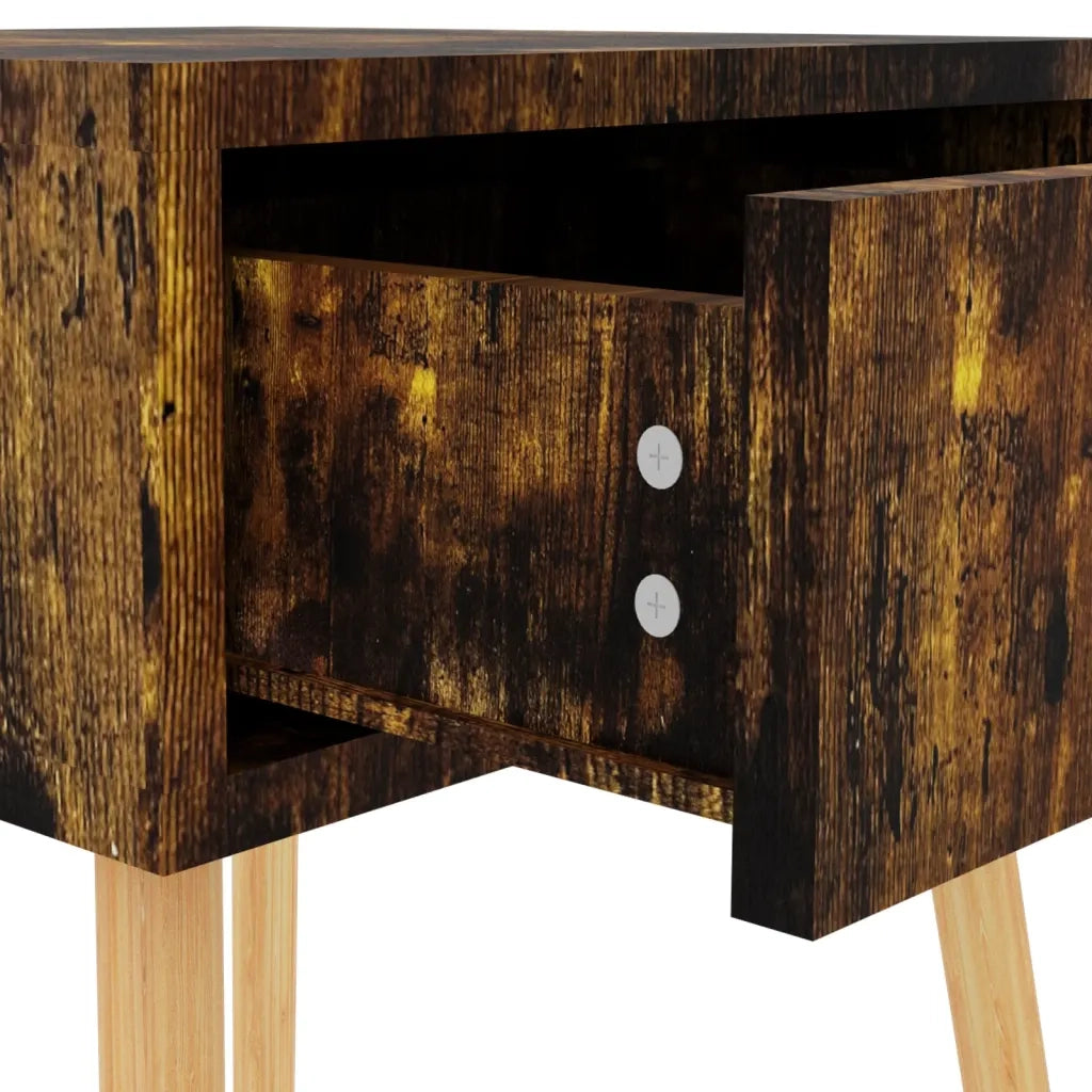 Set di 2 Comodini | Armadio da Notte | Mobiletto da notte Rovere Fumo 40x40x56 cm in Legno Multistrato