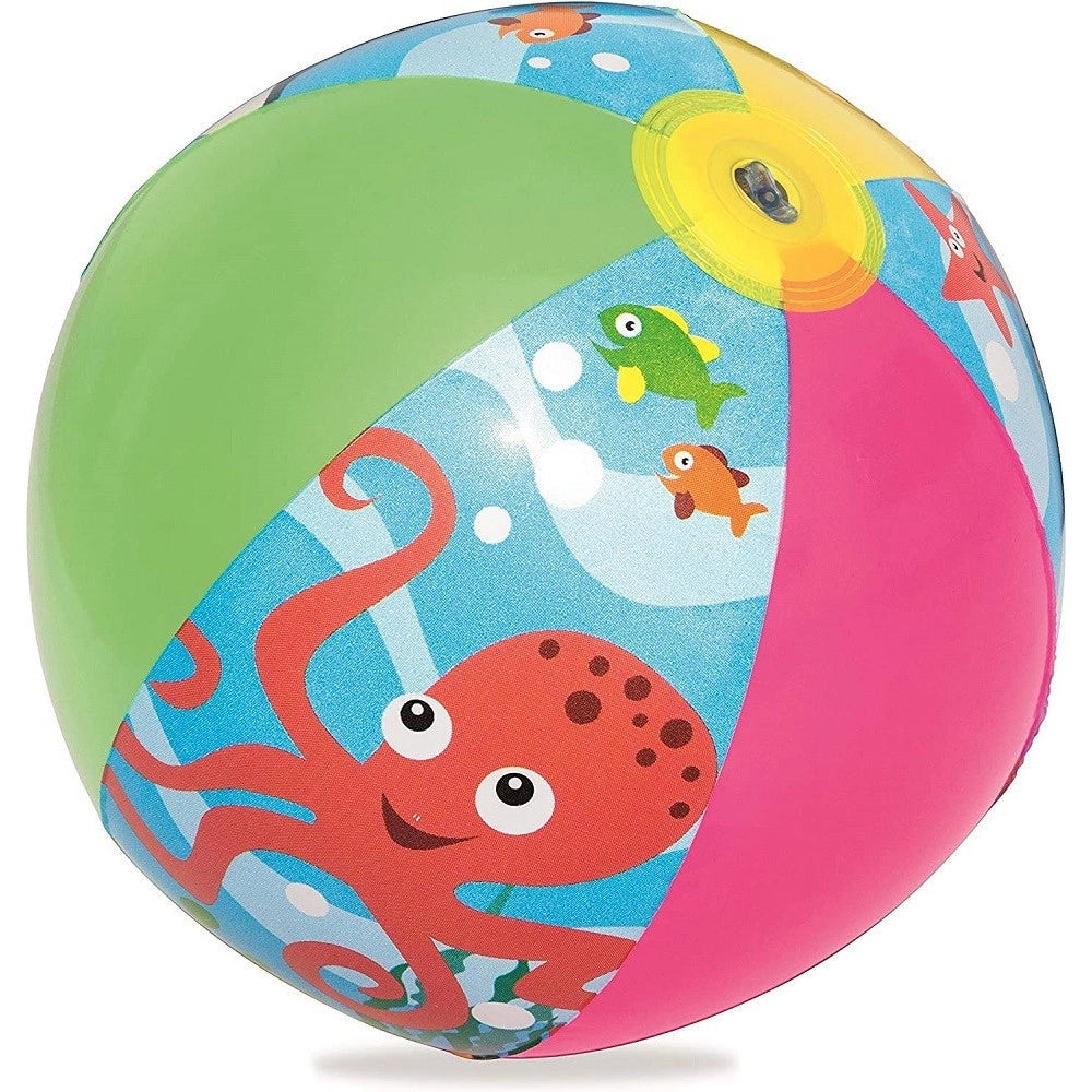 Trade Shop - Set Piscina Gonfiabile A 2 Anelli Per Bambini 122x20 Cm Con Palla Salvagente 51124 -
