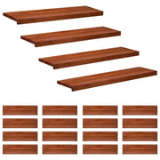 Tappeti per scale 20 pz 100 x 30 x 2 cm Marrone 3446517