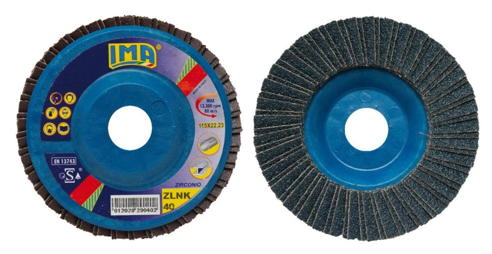 10pz ima disco zirconio a lamelle mm.115 gr.120 cod:ferx.13470