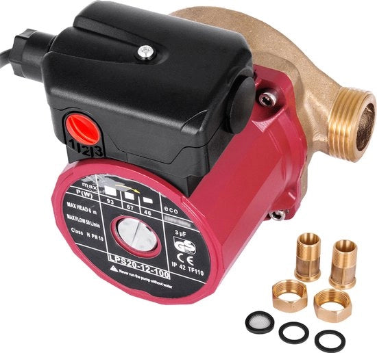 Circulazione Idrica - Pompa di Acqua - Booster di Pressione Idrica 50l/Min 3-Velocità Controllo per Acqua Calda Circolante, Doccia & Giardino