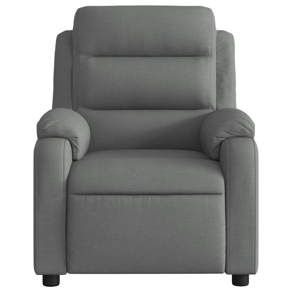 Poltrona Massaggiante | Sedia Relax Reclinabile Grigio Scuro in Tessuto