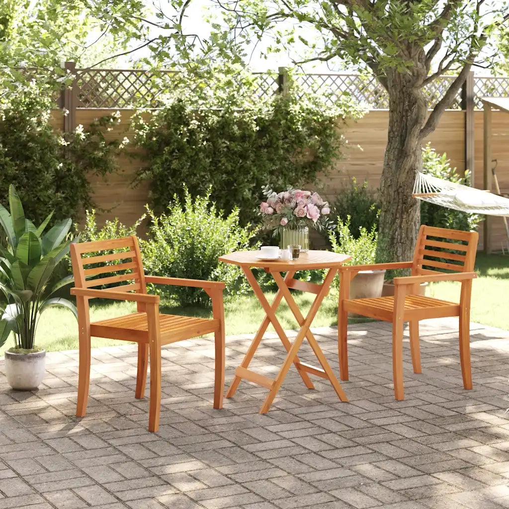 Tavolo da Giardino | Tavolino da esterno Pieghevole ?70x75cm Legno Massello di Acacia