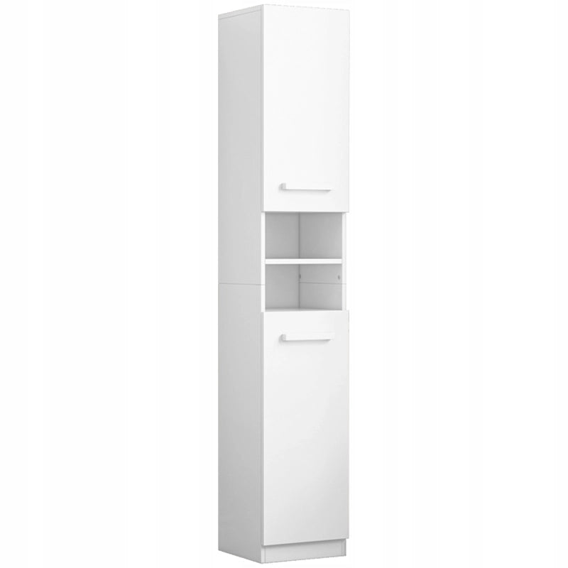 Armadio a colonna bianco moderno alto loft 2 ante 180 cm