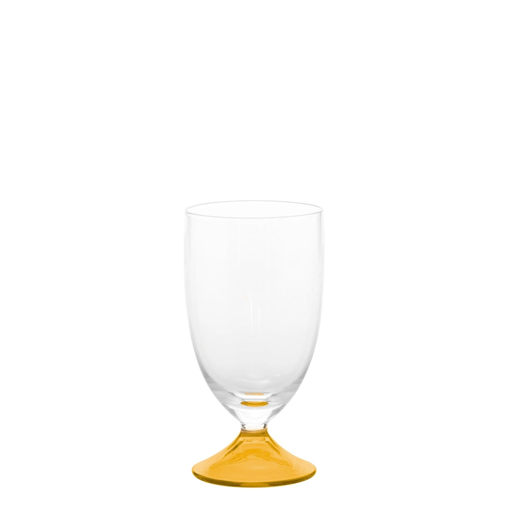 Zafferano Set 4 Calici Maestro Linea Veneziana in Vetro Soda Lime Soffiato a Mano Colore Ambra Senza Gambo Design Elegante per Degustazione