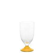 Zafferano Set 4 Calici Maestro Linea Veneziana in Vetro Soda Lime Soffiato a Mano Colore Ambra Senza Gambo Design Elegante per Degustazione