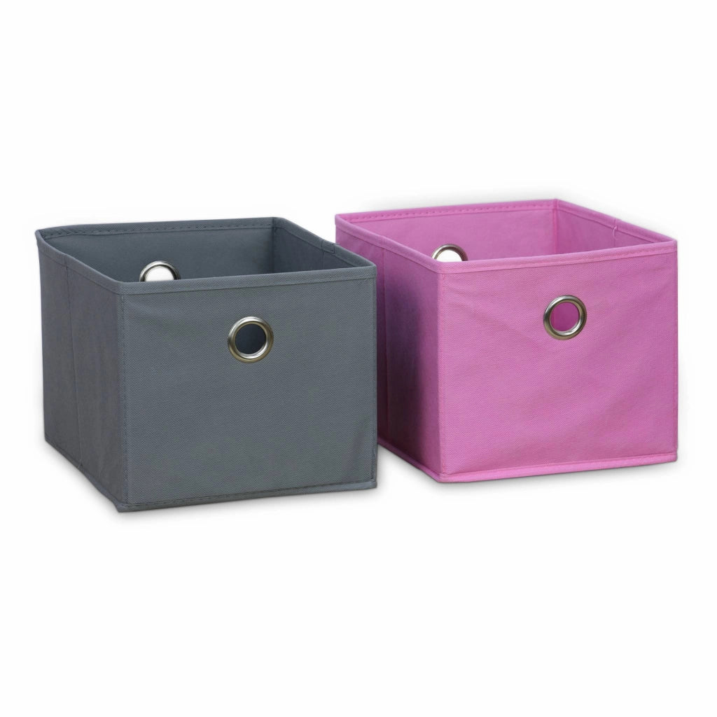 Armadio contenitore per cameretta dei bambini con 6 cestini, rosa
