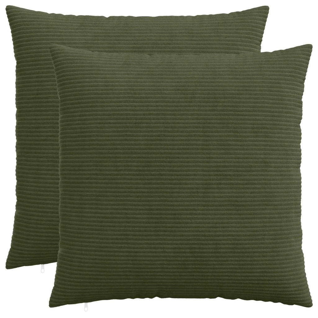 Federa 2 pcs HEERLEN Verde 55 x 55 cm corduroy 912305