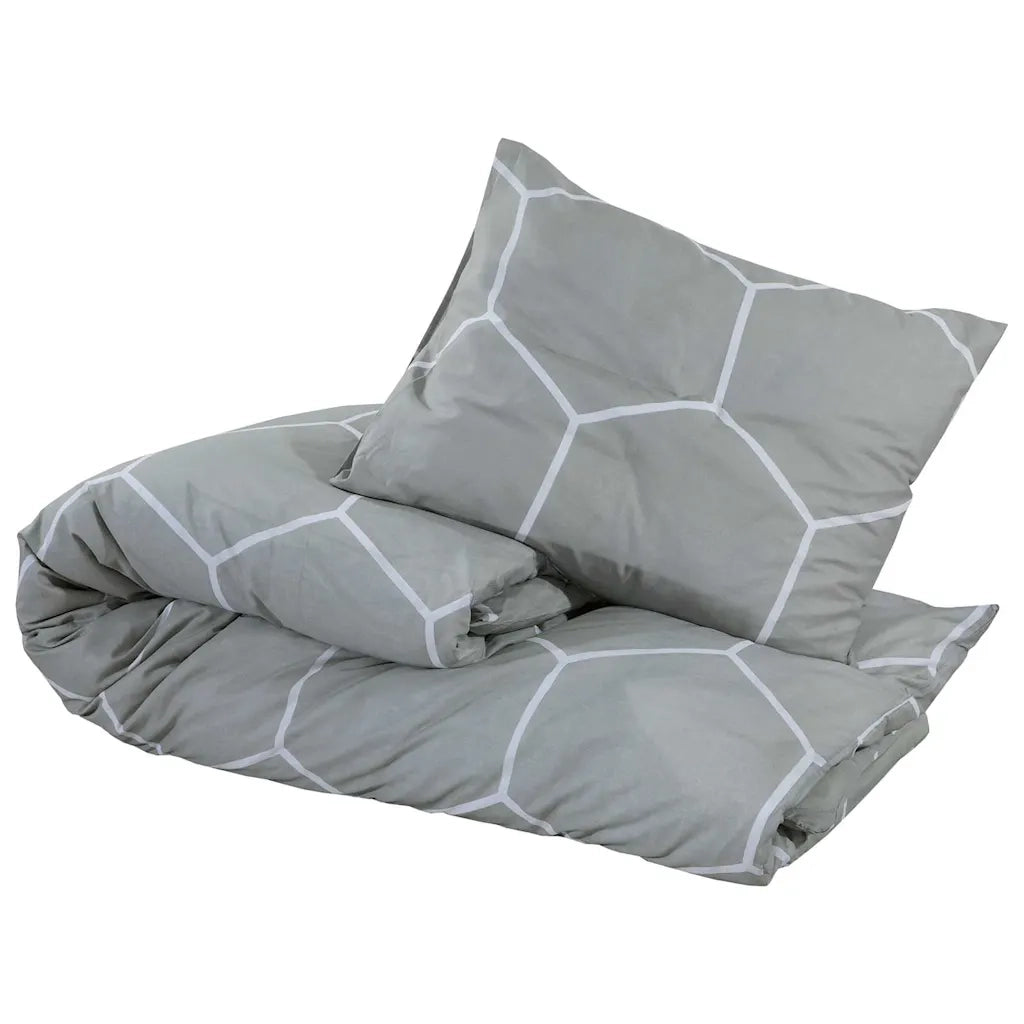 Set Copripiumino Grigio 155x220 cm in Cotone CFW9407433